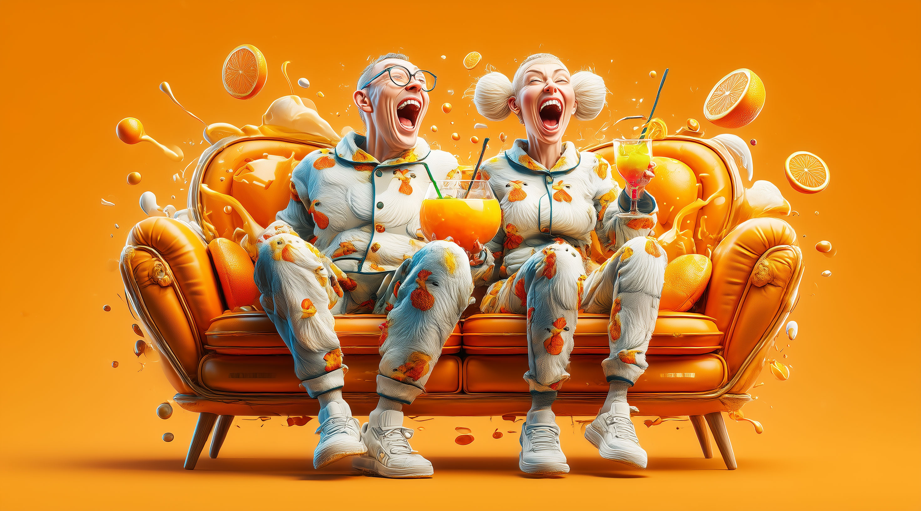 Happy parents and children having fun